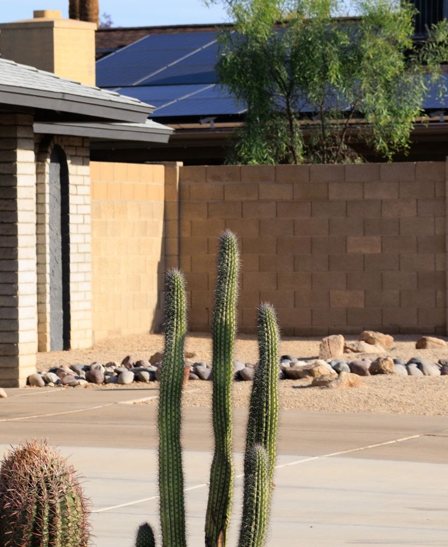 Clean residential driveway at an Arizona home